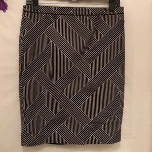 Ann Taylor Petite black and white skirt
